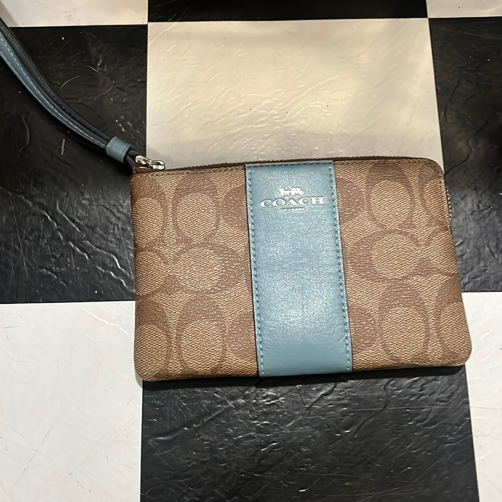 Coach Pattern Wristlet